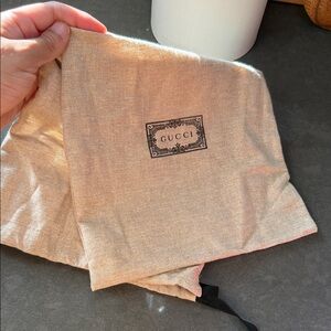 Gucci Tan Cotton Dust Bag